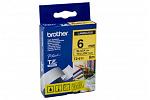 Brother TZ611 Laminated Black on Yellow Tape - 6mm x 8m (Genuine)