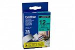 Brother TZ731 Laminated Black on Green Tape - 12mm x 8m (Genuine)