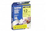 Brother TZEC31 Laminated Black on Yellow Tape - 12mm x 5m (Genuine)